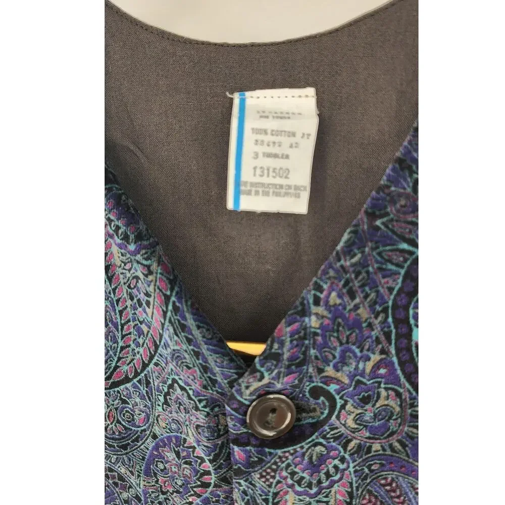 Adorable Vintage Boys Dress Vest Crushed‎ Velvet Size 3T